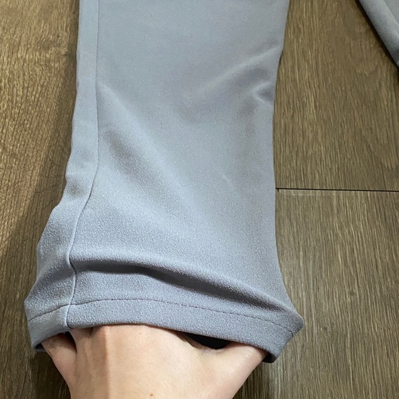 Women's medium Savion light grey Straight Leg dress Pants with 6 gold buttons - Picture 2 of 9